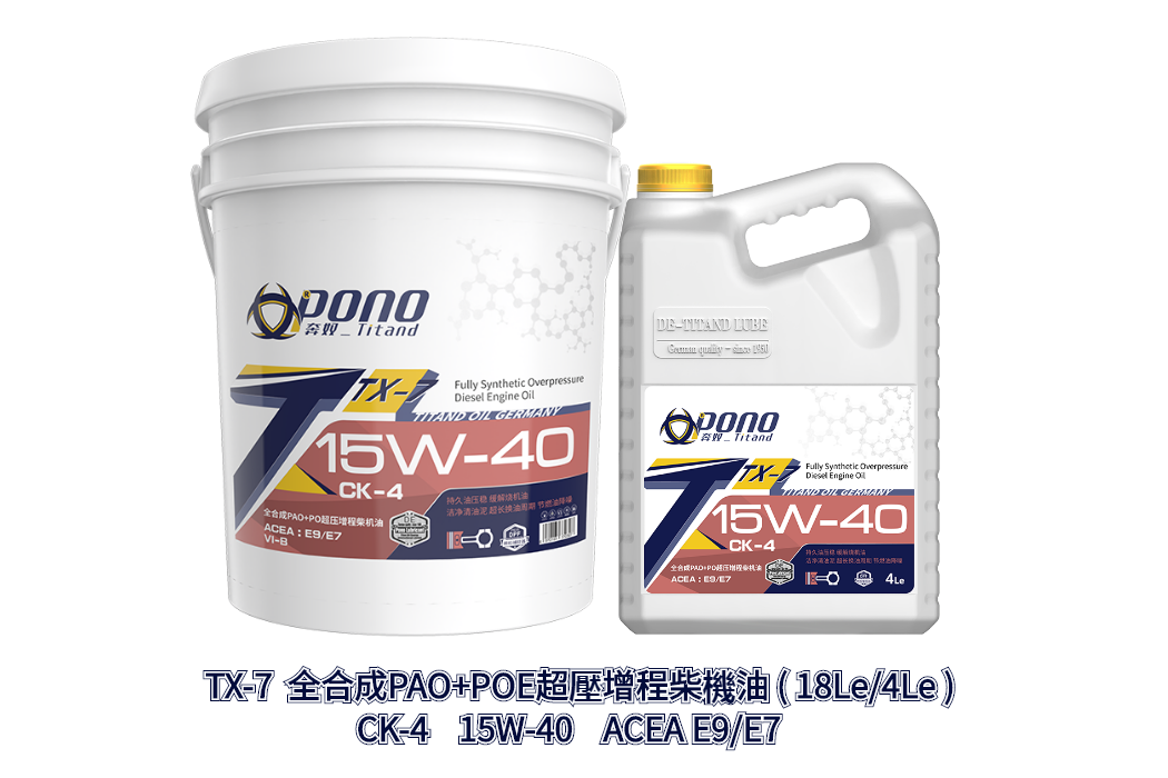 TX-7 全合成PAO+POE超压增程15W-40
